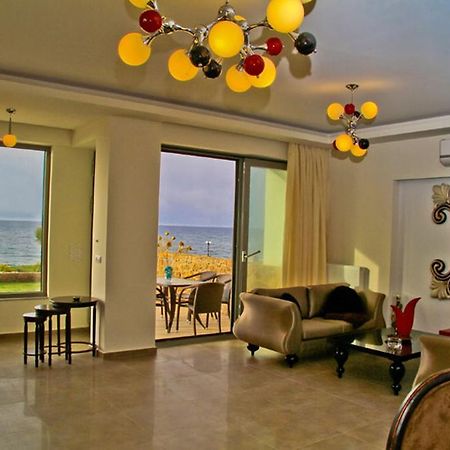 Sea View Beachfront Villa Peri Gouves Exteriér fotografie