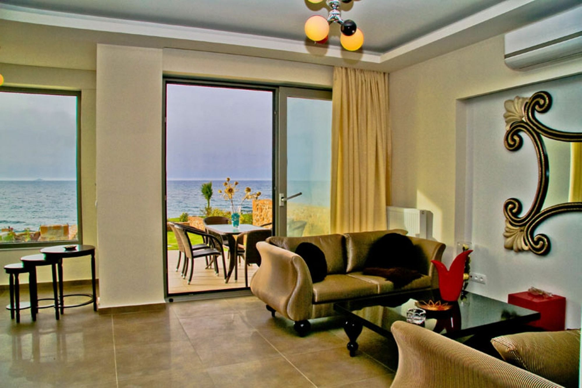 Sea View Beachfront Villa Peri Gouves Exteriér fotografie